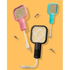 Portable 2-in-1 Mosquito Killer Racket & Electric Swatter with LED Light