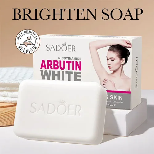 SADOER Niacinamide Arbutin Facial Soap – Brightening & Hydrating Cleansing Bar for Glowing Skin SADOER Niacinamide Arbutin Facial Soap – Brightening & Hydrating Cleansing Bar for Glowing Skin