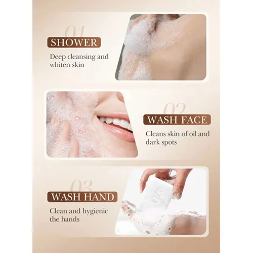 SADOER Niacinamide Arbutin Facial Soap – Brightening & Hydrating Cleansing Bar for Glowing Skin SADOER Niacinamide Arbutin Facial Soap – Brightening & Hydrating Cleansing Bar for Glowing Skin - Image 2