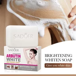 SADOER Niacinamide Arbutin Facial Soap – Brightening & Hydrating Cleansing Bar for Glowing Skin SADOER Niacinamide Arbutin Facial Soap – Brightening & Hydrating Cleansing Bar for Glowing Skin