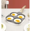 Versatile 4 Mould Nonstick Frying Pan - Perfect for Breakfast & Beyond