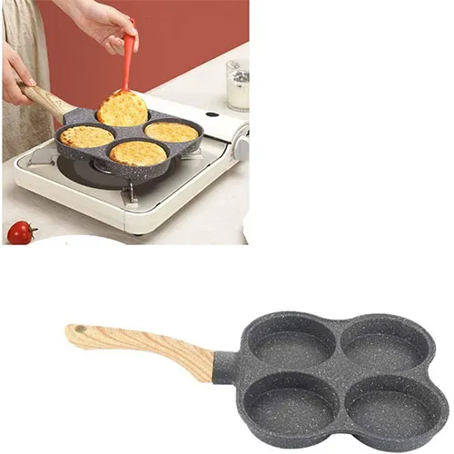 Versatile 4 Mould Nonstick Frying Pan - Perfect for Breakfast & Beyond Versatile 4 Mould Nonstick Frying Pan - Perfect for Breakfast & Beyond - Image 5