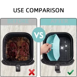 Silicone Baking Molds for Air Fryer Muffins – Perfect Non-Stick Cups for Quick and Easy Baking