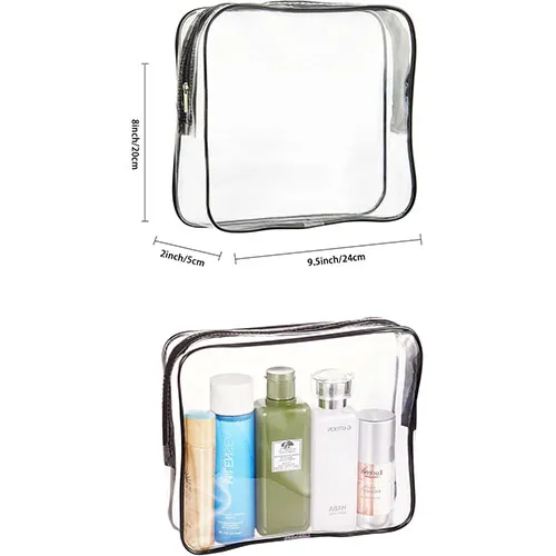Clear Makeup Cosmetic Bags for Travel Transparent storage bags Clear Makeup Cosmetic Bags for Travel Transparent storage bags - Image 2