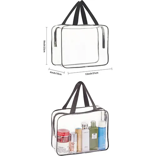 Clear Makeup Cosmetic Bags for Travel Transparent storage bags Clear Makeup Cosmetic Bags for Travel Transparent storage bags - Image 3