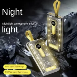PD-66W Fast Charging 20000 Mah with Flashlight