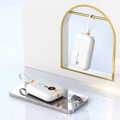 Mini Powerbank 10000 Mah with iPhone & Type-C Cable, 20W