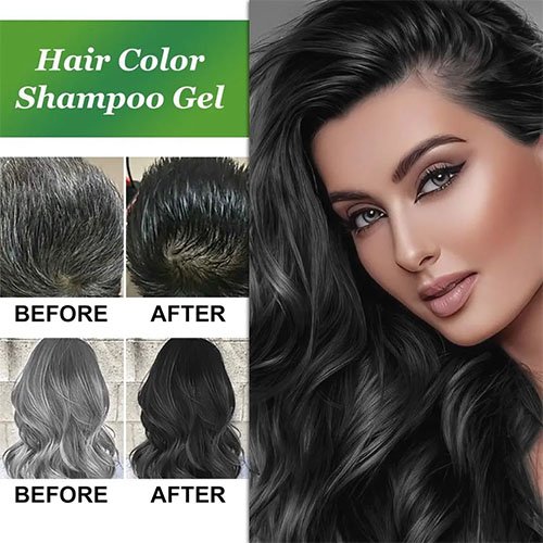 Lichen Hair Color Shampoo Gel Black Argan Oil - 200 ml Lichen Hair Color Shampoo Gel Black Argan Oil - 200 ml - Image 3