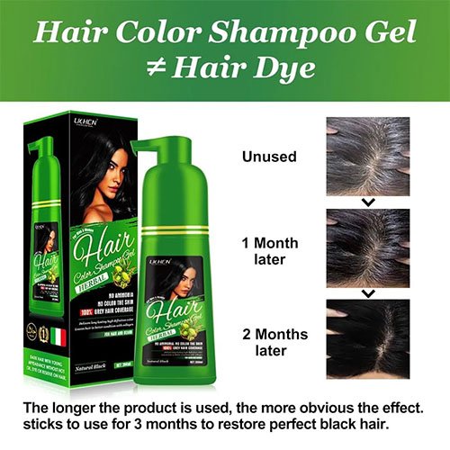 Lichen Hair Color Shampoo Gel Black Argan Oil - 200 ml Lichen Hair Color Shampoo Gel Black Argan Oil - 200 ml - Image 2