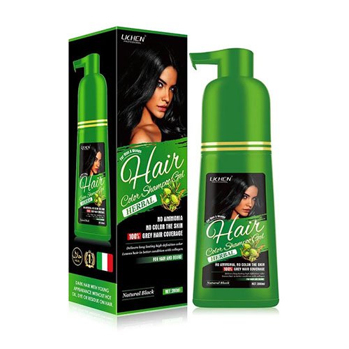 Lichen Hair Color Shampoo Gel Black Argan Oil - 200 ml Lichen Hair Color Shampoo Gel Black Argan Oil - 200 ml
