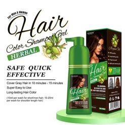 Lichen Hair Color Shampoo Gel Dark Brown Argan Oil 200 ml