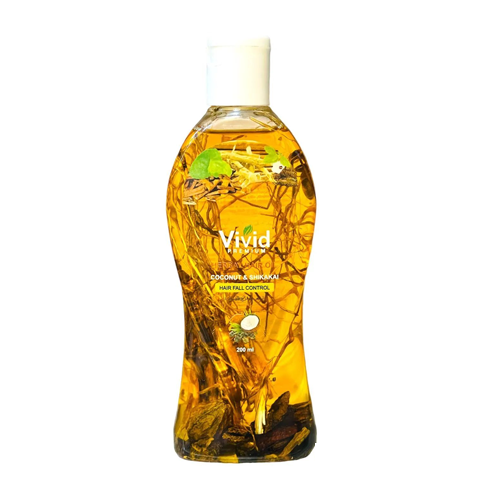 Vivid Coconut & Shikakai Herbal Hair Oil Hair fall control 200 ML Vivid Coconut & Shikakai Herbal Hair Oil Hair fall control 200 ML