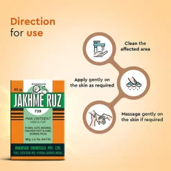 Jakhme Ruz Pink Ayurvedic Ointment 10g - For Cuts, Wounds, Burns, Itches, Rashes & Mosquito Bites