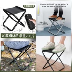 Outdoor Portable Ultralight Folding Chair Small Stool for Fishing Trips and Camping