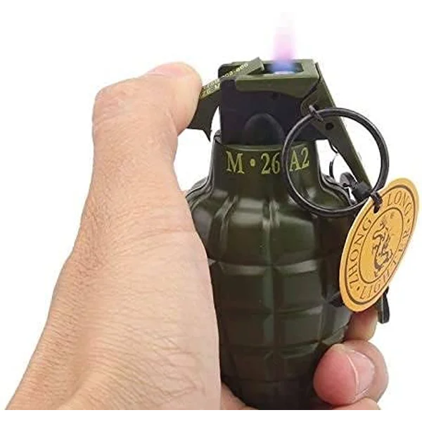 Grenade Solid Green Bomb Lighter or Pocket Lighter Grenade Solid Green Bomb Lighter or Pocket Lighter - Image 3