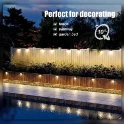Solar Deck Lights – Waterproof LED Step Lights for Stairs, Fence, Yard & Patio