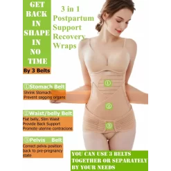3-in-1 Post Pregnancy Recovery Belt – Postpartum Belly Wrap