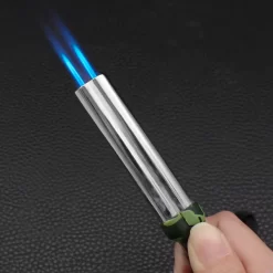 Double Jet Flame Gun-Style Lighter - Windproof & Refillable