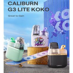 Uwell Caliburn G3 Lite Koko Pod Kit – Compact & Stylish | 1000mAh Battery | 2.5ml Refillable Pod Grey