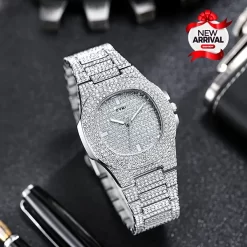 EYKI Full Stone Watch – Patek Philippe Model, Chain Watch for Men & Women