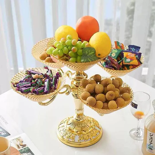 Vintage Style Rotating Fruit Tray with Stand – Luxury Snack & Dried Fruit Serving Plate Vintage Style Rotating Fruit Tray with Stand – Luxury Snack & Dried Fruit Serving Plate