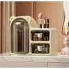 360° Rotating Bear Makeup Storage Box with 2 Drawers