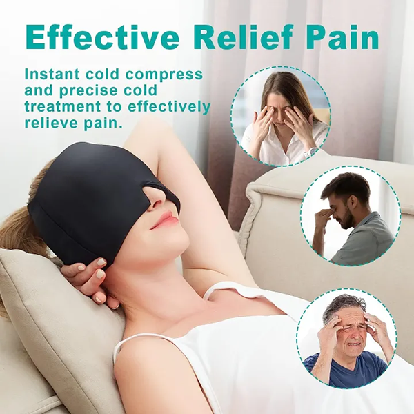 Migraine Relief Ice Hat – Hot & Cold Therapy Cap with Eye Mask for Headache & Stress Relief Migraine Relief Ice Hat – Hot & Cold Therapy Cap with Eye Mask for Headache & Stress Relief - Image 3