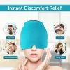 Migraine Relief Ice Hat – Hot & Cold Therapy Cap with Eye Mask for Headache & Stress Relief