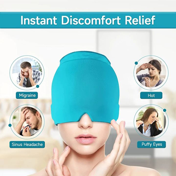 Migraine Relief Ice Hat – Hot & Cold Therapy Cap with Eye Mask for Headache & Stress Relief Migraine Relief Ice Hat – Hot & Cold Therapy Cap with Eye Mask for Headache & Stress Relief