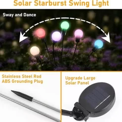 Solar Firefly Garden Lights – 6 LED Swaying Outdoor Decor - Multicolor Solar Firefly Garden Lights – 6 LED Swaying Outdoor Decor - Multicolor