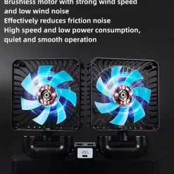 Alternative view of Solar Rechargeable Dual Fan