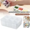 6 Grid Vegetable & Fruit Storage Box with Lid