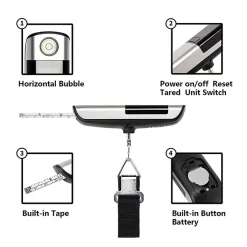 Home Page Alternative view of Digital Luggage Scale with Builten Level High Quality