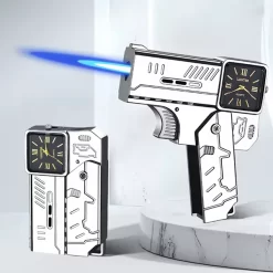 Refillable Gun Watch Lighter – Creative Folding Spray Gun Style