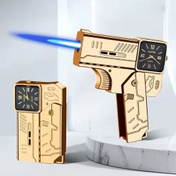 Refillable Gun Watch Lighter – Creative Folding Spray Gun Style