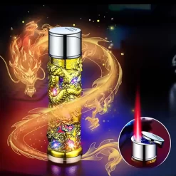Home Page Alternative view of Dragon Torch Lighter – Windproof Refillable Butane with Red Flam