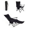 Foldable Portable Reclining Chair with Headrest, Leg Rest, Cup Holder & Side Pocket