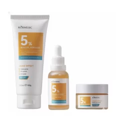 Kormesic Anti Acne Spot Fading Set – Cleanser, Serum & Gel with 5% Benzoyl Peroxide | Acne Treatment & Clear Skin Kit