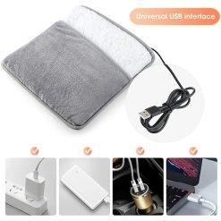 Alternative view of Electric Foot Heating Pad USB Charging Soft Plush Washable Foot Warmer Heater