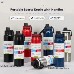 Home Page Alternative view of 1 Litre Stainless Steel Thermos Bottle – Outdoor Travel Insulated Water Flask - Multicolors