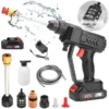 All-in-One Cordless Pressure Washer Gun – 48V High-Power Motor,12000mAh Battery, Adjustable Nozzle & Hose