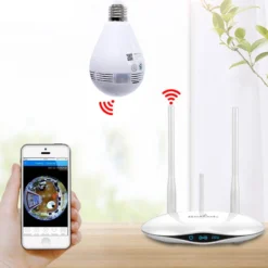 Alternative view of Smart WiFi CCTV Bulb Camera V380 | 360° Full View | Two-Way Audio | Wireless Home Security