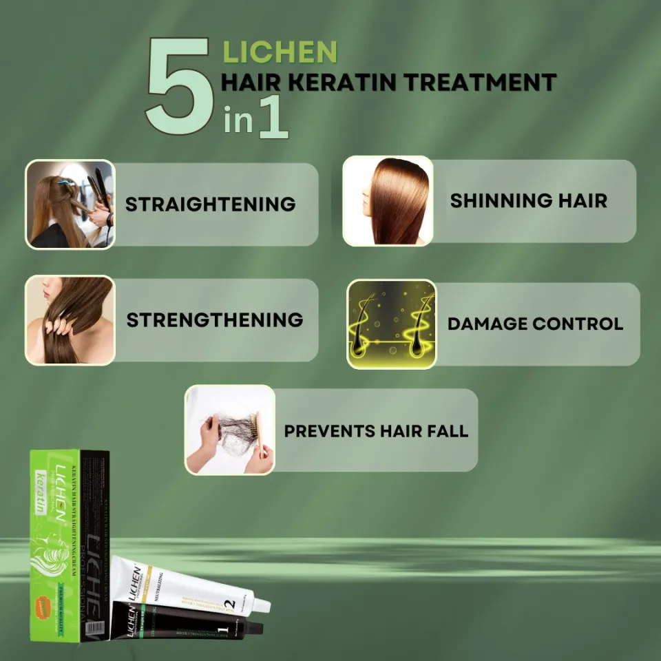 Lichen Keratin Hair Straightening Cream – Straight Off Green Professional Salon Quality Keratin Hair Straightening Cream – Straight Off Green
