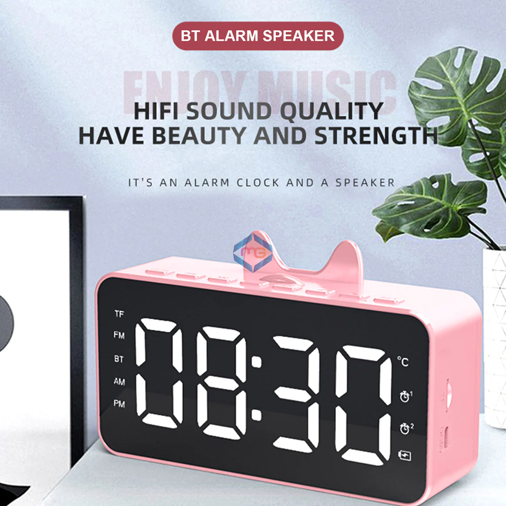 Modern LED Digital Table Clock with Alarm – Large Display Bedside & Office Desk Clock LED Digital Table Clock with Alarm