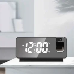 Home Page Alternative view of Smart 180° Rotatable Projection Alarm Clock – Bright LED Ceiling Display with Adjustable Focus