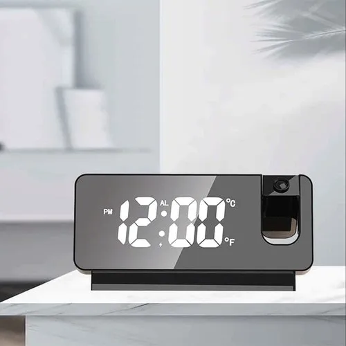 Smart 180° Rotatable Projection Alarm Clock – Bright LED Ceiling Display with Adjustable Focus Smart 180° Rotatable Projection Alarm Clock – Bright LED Ceiling Display with Adjustable Focus - Image 2