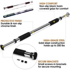 Iron Door Way Pull Up Gym Bar - Metal