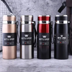 1000ml Stainless Steel Vacuum Insulated Water Bottle Hot & Cold Thermos Flask for School, Travel & Sports