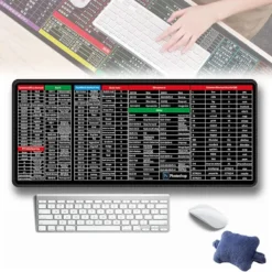 Anti-Slip Keyboard Shortcut Desk Mat  Large Size