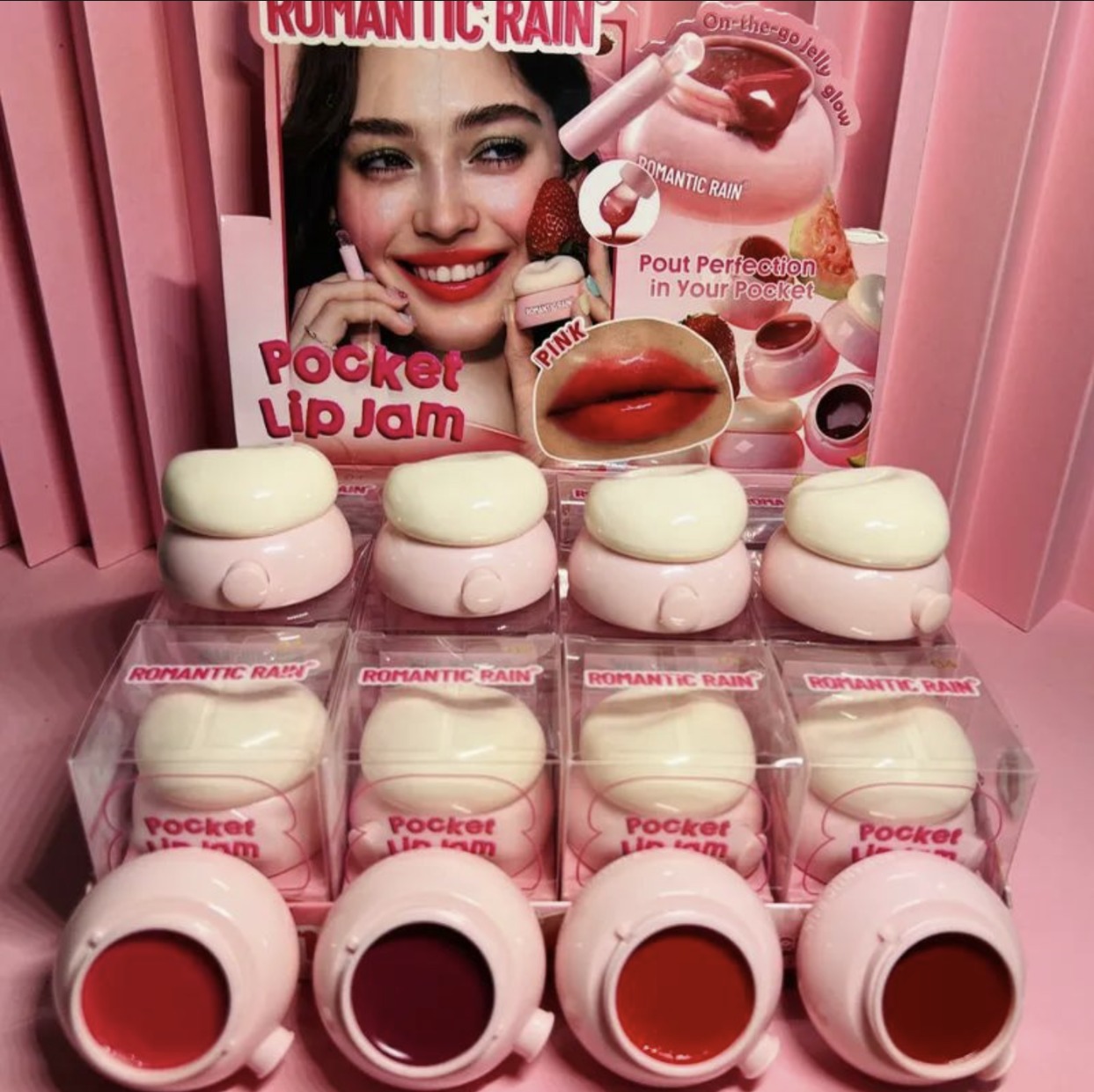 Romantic Rain Pocket Lip Jam Pack of 4 Pcs Romantic Rain Pocket Lip Jam Pack of 4 Pcs